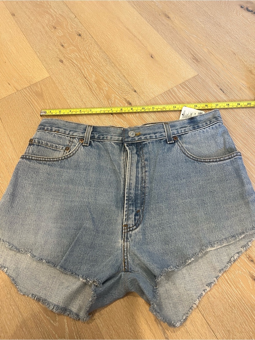 Levi's Light Blue High-Rise Cutoff Denim Shorts